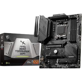 MSI PRO B650-S WiFi ProSeries Motherboard (AMD Ryzen 9000/8000/7000 Series Processors, AM5, DDR5, PCIe 4.0, M.2 Slots, SATA 6Gb/s, USB 3.2 Gen 2, HDMI/DP, Wi-Fi 6E, Bluetooth 5.3, 2.5Gbps LAN, ATX)