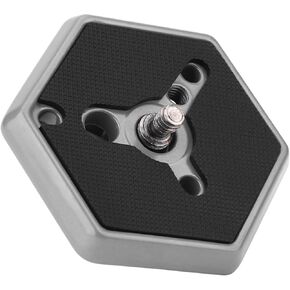 Quick Release Plate Adapter, Hexagonal Quick Release Mounting Plates with 1/4" Screw Replacement Camera Accessories Fit for Manfrotto 3038 3039 3047 3055 3055S 3063