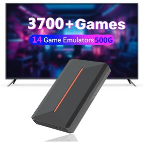 Retro Game Console HDD 500G, Retro Drive Game Consoles with Built in 3700+ Games, Launchbox Game System, 32 Emulator Console, Plug and Play Video Games for Windows 8.1/10/11, USB 3.0 Up to 6G/s