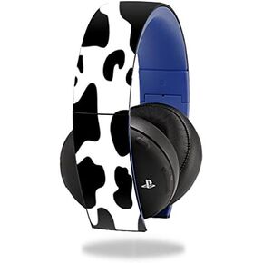 MightySkins Skin Compatible with Sony PS4 Gold Wireless Headset (Original Model ONLY) Headphones Sticker Skins Cow Print
