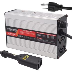 36 Volt 5 Amp Powerwise Battery Charger Replacement for EZGO TXT Medalist Club Golf Cart Yamaha EZGO, 36V 5A Lead Acid Battery Charger (Silver+TXT)
