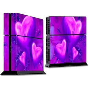 MightySkins Skin Compatible with Sony Playstation 4 PS4 Console wrap Sticker Skins Purple Heart