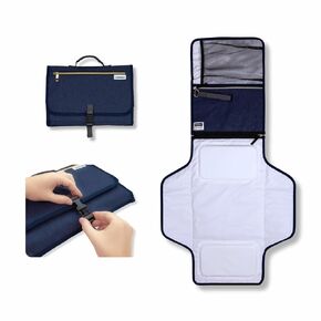 Portable Baby Changing Pad 2.0 | Waterproof Diaper Mat with Dual-Foam Pads | Convenient Travel Station for Babies+Toddlers | Essential Baby Changing Pad for Parents On-The-Go | Easy to Clean