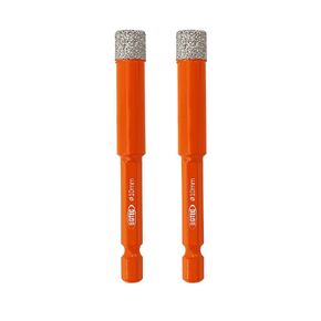 BGTEC Dry Diamond Drill Bits 2pcs 3/8" with Quick Change Hex Shank for Granite Marble Porcelain Tile Ceramic