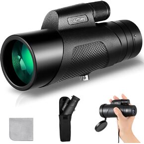 12x50 Monoculars for Adults High Powered, Monocular Compact with BAK4 Prism and FMC Lens, Clear Field of View, Monocular Telescope for Smartphone, Lightweight Monocular for Birdwatching Sports Travel