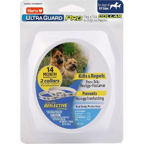 Hartz UltraGuard ProMax Flea & Tick Collar for Dogs I 12 Months Protection I Soft & Comfortable Flea & Tick Prevention I 2 Pack,Gray