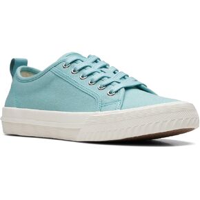 Clarks Women's Roxby Lace Sneakers, Turquoise Canvas, 8.5