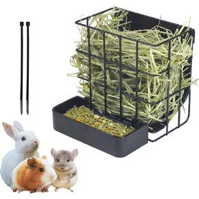 Guinea Pig Hay Feeder，Rabbit Hay Feeder with Heavy-Duty Metal Frame Hay Holder，for Bunny, Guinea Pigs,Chinchillas-6.9x4.7x6.6 inch in Saudi Arabia