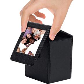 Photo Case for Instax Square SQ Film, Square Picture Holder, Photo Storage Box Compatible with Fujifilm Instax Square SQ1 SQ20 SQ40 SQ10 SQ6 SP-3 Instant Cameras - Brown