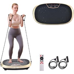 EILISON Fitpro Vibration Plate Exercise Machine - Whole Body Workout Vibration Fitness Platform w/Loop Bands - Lymphatic Drainage Machine for Shaping,Toning, Wellness, Recovery(Fitpro Purple)