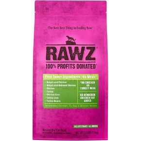 Rawz Meal Free Dry Cat Food Dehydrated Chicken, Turkey Chicken Recipe (3.5 lb)