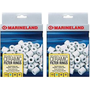MarineLand Ceramic Filter Rings 140 Count, Supports Biological aquarium Filtration, Fits C-Series And Magniflow, 140 rings (PA11484)
