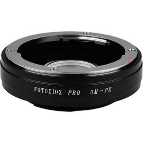 Fotodiox Pro Lens Mount Adapter, Selective 35mm Olympus Zuiko Lens to Pentax K Mount Camera Adapter (Please See Compatible Lens List), OM-PK Pro