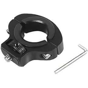 FEICHAO 360° Anti-Reverse 1/4 Screw Handlebar Clamp Bar Tube Holder Compatible with GoPro Action Camera Accessories (Black Clamp)