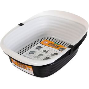 Arm & Hammer Rimmed Cat Litter Box with High Sides and Microban