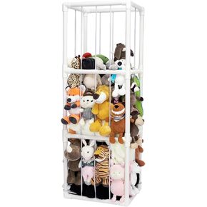 All Metal Stuffed Animal Storage, Never Fall Apart Stuffed Animal Zoo, Extra Large Stuffed Animal Holder - Sturdy Metal Plush Toy Organizer Perfect for Boys Girls Nursery Play Room Kidsroom