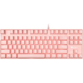 Qisan Wireless/Wired Mechanical Keyboard, Triple Mode 2.4G/USB-C/BT Gaming Keyboard, 87 Keys (80%) US Layout White Backlit Keyboard, Blue Switch Rechargeable Keyboard Wireless | Pc Keyboard Gaming