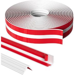 Wall Corner Protector, 3 in 1 Self Adhesive Wall Corner Guard & Edge Protector Inside & Outside Corner Moulding Trim Caulk Strip for Wall Edge Corner, Ceiling, Countertop (1.6in x 10.5ft)