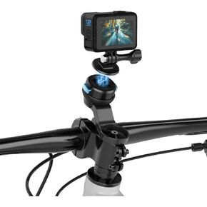 SUREWO Magnetic Quick Release Out Front Bike Stem Mount,Bicycle Handlebar Stem Mount Compatible with GoPro Hero 13/12/11/10/9/8/7/6/5 Black,DJI Osmo Action 4/3 and More