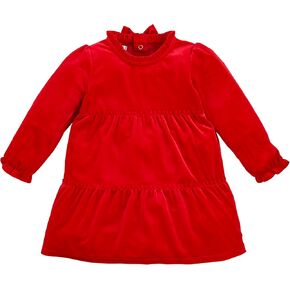 Mud Pie Baby Girls Children Red Velvet Bow Dress