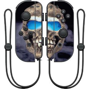 MightySkins Skin Compatible with Nintendo Joy-Con Controller wrap Cover Sticker Skins Psycho Skull
