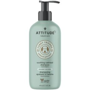 ATTITUDE Natural Soothing Shampoo for Cat & Dog, Hypoallergenic, Vegan and Cruelty-Free, Unscented, 16 Fl Oz