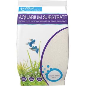 AquaNatural Sugar White Sand 10lb Substrate for aquascaping, Aquariums, vivariums and terrariums