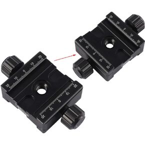 iShoot Metal Double-Sided Clamp IS-SJZ50, Two-Sided Quick Release Plate Clamp with 3/8' Screw Hole, Compatible with 39mm ARCA-Swiss Fit Camera Quick Release Plate