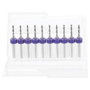 HARFINGTON 10pcs PCB Drill Bit Set 1/8" Shank 1.2mm Tungsten Carbide Micro Twist Drill Bits Tools for Print Circuit Board Jewelry Plastic Wood Soft Metal