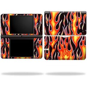 MightySkins Skin Compatible with Nintendo DSi XL wrap Sticker Skins Hot Flames