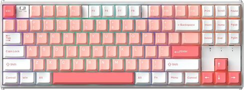 IROK TP87 Tri-Mode Customized Mechanical Keyboard 80% TKL Hot Swapped PBT Keycaps RGB Programmable Wireless Gaming Keyboard with Yellow Switch for Win/Mac Gamer-WhiteBlue in Saudi Arabia