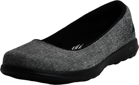 حذاء Go Walk Lite للسيدات من Skechers - حذاء سوزي، أسود/أسود، 10 M in Saudi Arabia