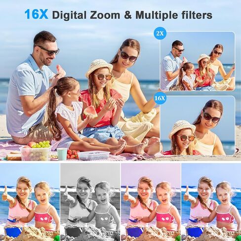 4K Digital Camera,Autofocus 50MP UHD Vlogging Camera for YouTube,Compact Camera with 16X Digital ZoomAnti-Shake,Travel Camera with 32GB Card, 2 Batteries for Beginners and Teens in Saudi Arabia
