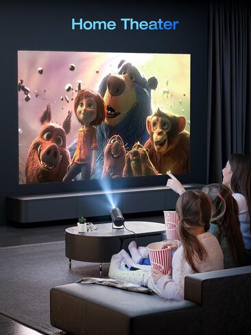 CLOKOWE 4K Mini Projector with WiFi and Bluetooth - 180° Rotation & Auto Keystone, Full HD 1080P Supported, Portable Outdoor Movie Projector, Compatible with TV Stick/Windows/iOS/Android/HDMI/USB in Saudi Arabia