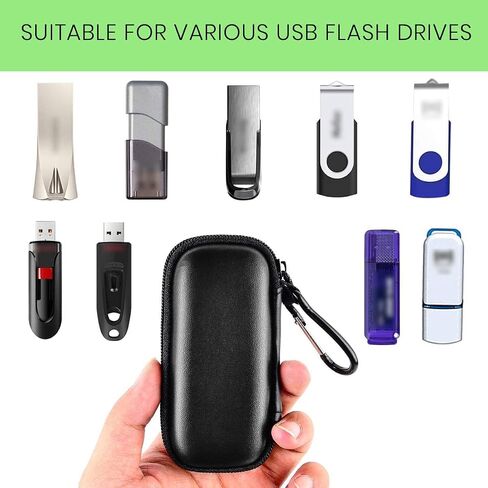 USB Flash Drive Case, SD Card Holder Compatible with Thumb Drive, Memory Cards, SDXC SDHC Storage Bag, Electronic Accessories Organizer for SanDisk for Samsung for Inland (Grey, Small) in Saudi Arabia