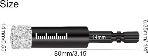 NACX 6mm Dry Diamond Drill Bits, 1/4 Hex Shank Brazed Diamond Core Drill Bits for Granite Marble Porcelain Tile Ceramic Stone Glass Hard Materials, 4Pcs in Saudi Arabia