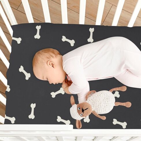 CaTaKu Mini Crib Sheets Fitted for Girls Boys Cute Gooses Duck Baby Crib Sheets, Neutral Mattress Sheets Nursery Toddler Bed Sheets 28"x 52" in Kuwait