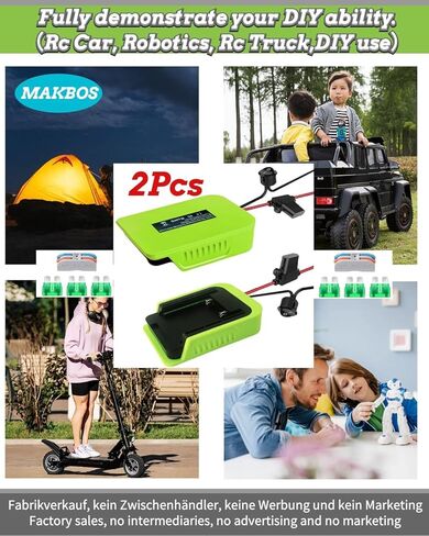 2 Packs 40V Battery Adapter for RYOBI,DC 40V to 12V Step Down Converter Adapter for Ryobi 40V Li-ion Battery DIY for Power Wheels Adapter Automatic Buck Boost Voltage Regulator for DIY RC Toy Car in Kuwait