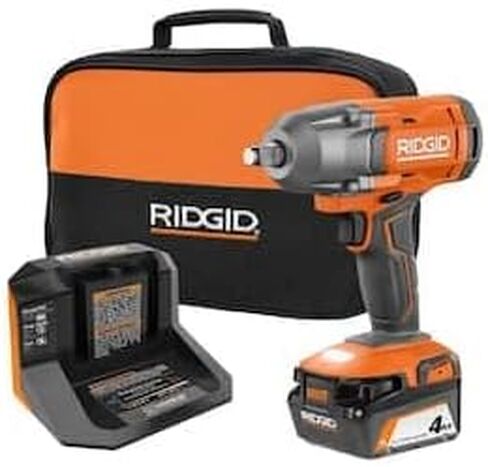 RIDGID 18V لاسلكي 1/2 بوصة. طقم مفتاح ربط مع بطارية 4.0 أمبير وشاحن in Saudi Arabia