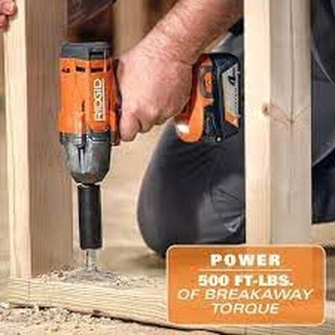 RIDGID 18V لاسلكي 1/2 بوصة. طقم مفتاح ربط مع بطارية 4.0 أمبير وشاحن in Saudi Arabia