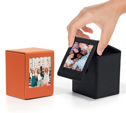 حافظة صور لفيلم Instax Square SQ، حامل صور مربع، صندوق تخزين الصور متوافق مع كاميرات Fujifilm Instax Square SQ1 SQ20 SQ40 SQ10 SQ6 SP-3 الفورية - بني in Saudi Arabia