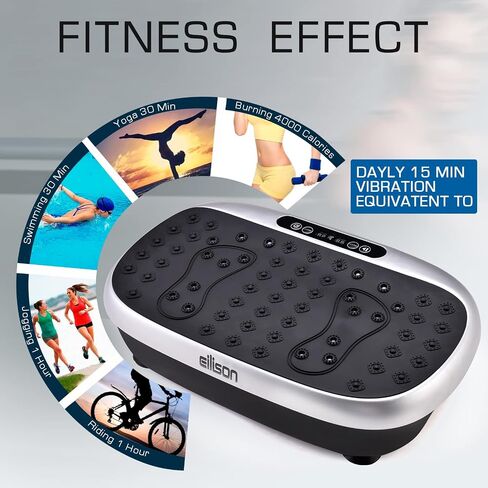 EILISON Fitpro Vibration Plate Exercise Machine - Whole Body Workout Vibration Fitness Platform w/Loop Bands - Lymphatic Drainage Machine for Shaping,Toning, Wellness, Recovery(Fitpro Purple) in Saudi Arabia