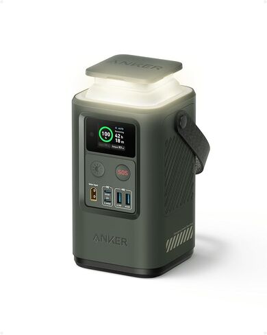 محطة باور بانك Anker SOLIX C300 DC، خارجية 288 وات في الساعة (90,000 مللي أمبير في الساعة)، محطة طاقة محمولة لأجهزة متعددة، بطارية LiFePO4، مولد شمسي 300 وات، للتخييم والسفر وحالات الطوارئ in Saudi Arabia