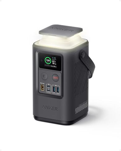 محطة باور بانك Anker SOLIX C300 DC، خارجية 288 وات في الساعة (90,000 مللي أمبير في الساعة)، محطة طاقة محمولة لأجهزة متعددة، بطارية LiFePO4، مولد شمسي 300 وات، للتخييم والسفر وحالات الطوارئ in Saudi Arabia