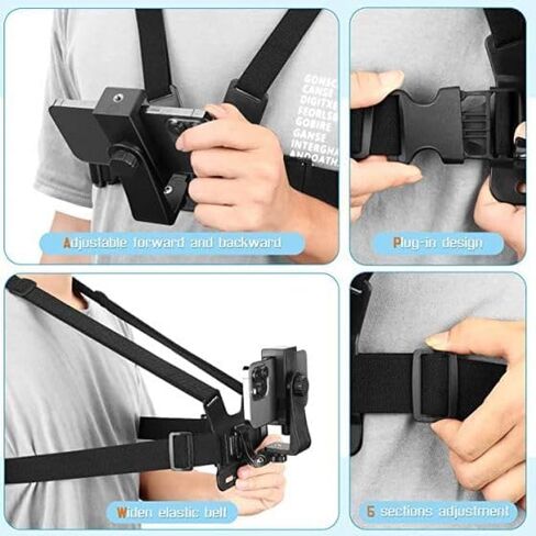 Mobile Phone Chest Mount Harness Strap Holder Cell Phone Clip Action Camera and phone holder, new1234 in Kuwait