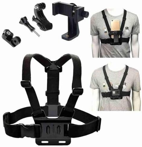 Mobile Phone Chest Mount Harness Strap Holder Cell Phone Clip Action Camera and phone holder, new1234 in Kuwait