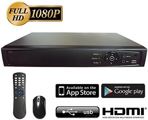 101AV 16CH Security Camera SystemH.265/H.264 1080P DVR/NVR, HD-TVI/AHD/CVI/IP, HDMI/VGA Phone APPs for Home & Office (with 2TB HDD and BNC Video Output, 16CH HD DVR) in Saudi Arabia