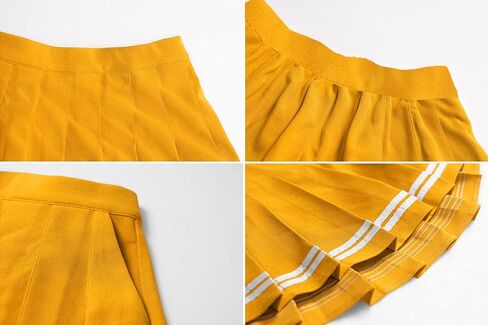 Denim Pleated Skirts, A-line High Elastic Waist Womens Mini Tennis Skater Y2K Jeans Skirt Denim Blue, US 2XL in Kuwait