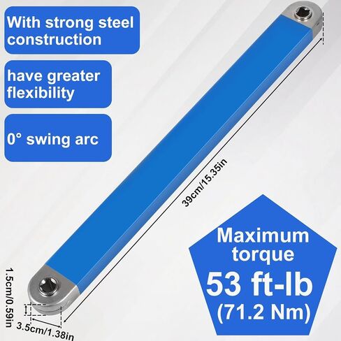 Ratchet Torque Extension Wrench Mechanical , Workshop Automotive Garage Tools Car Spanner Mixed Dynamics Hand Tools,15 Inch Multifunctional Extension Wrench with 1/4", 3/8", 1/2" Square Drive Adapter in Saudi Arabia
