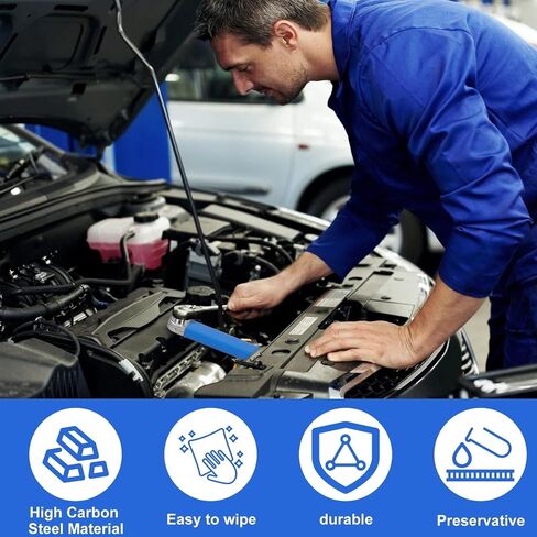 Ratchet Torque Extension Wrench Mechanical , Workshop Automotive Garage Tools Car Spanner Mixed Dynamics Hand Tools,15 Inch Multifunctional Extension Wrench with 1/4", 3/8", 1/2" Square Drive Adapter in Saudi Arabia